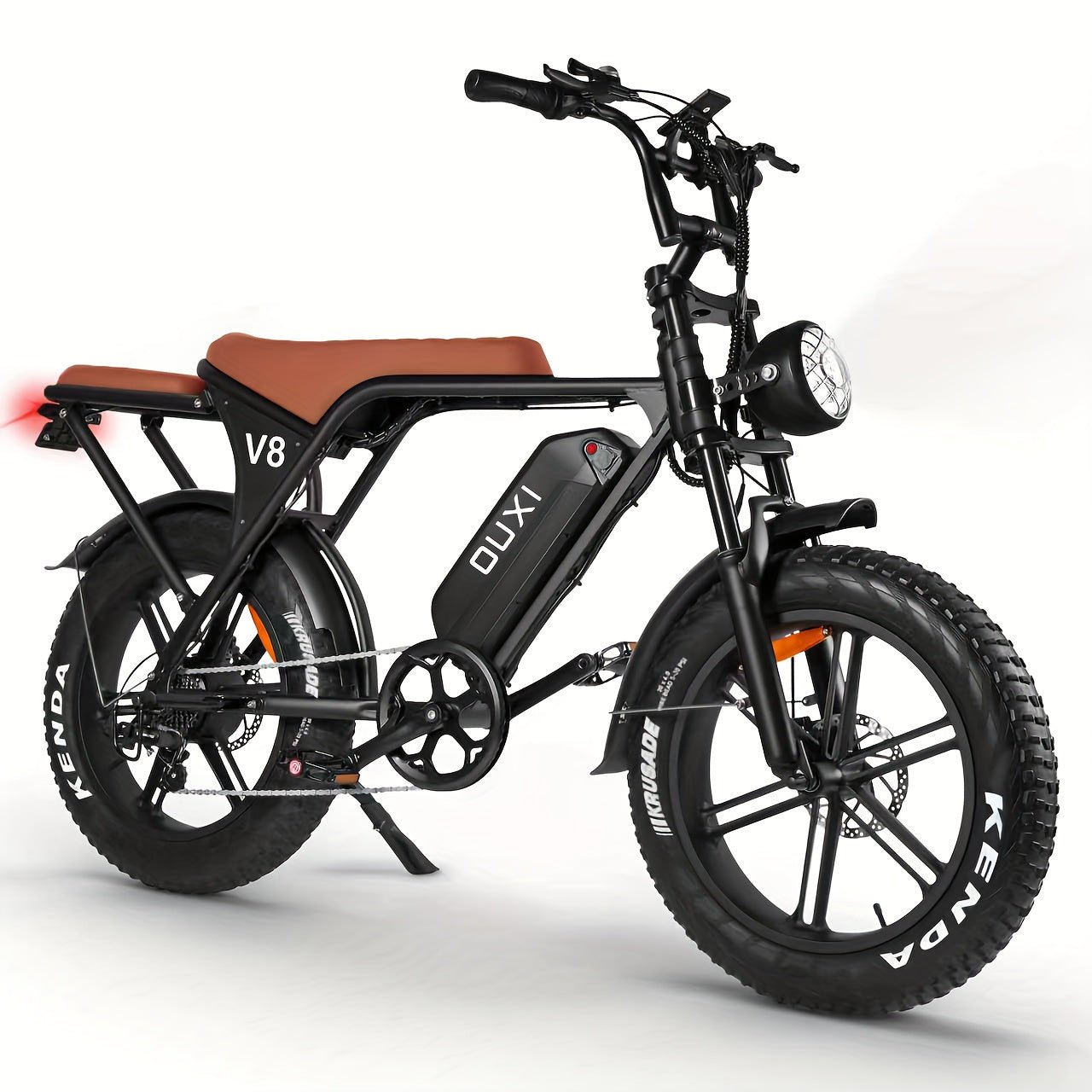 1 - Pedal /Electric Bike - Heavy - Duty All - Terrain 20" Tire Electric Mountain Bike with 740W Motor, 48V 15Ah Removable Battery, 7 - Speed Gear System, Front/Rear Disc Brakes, Global Voltage 100 - 240V, Global Plug Compatibility, All - Walmarkettt.com