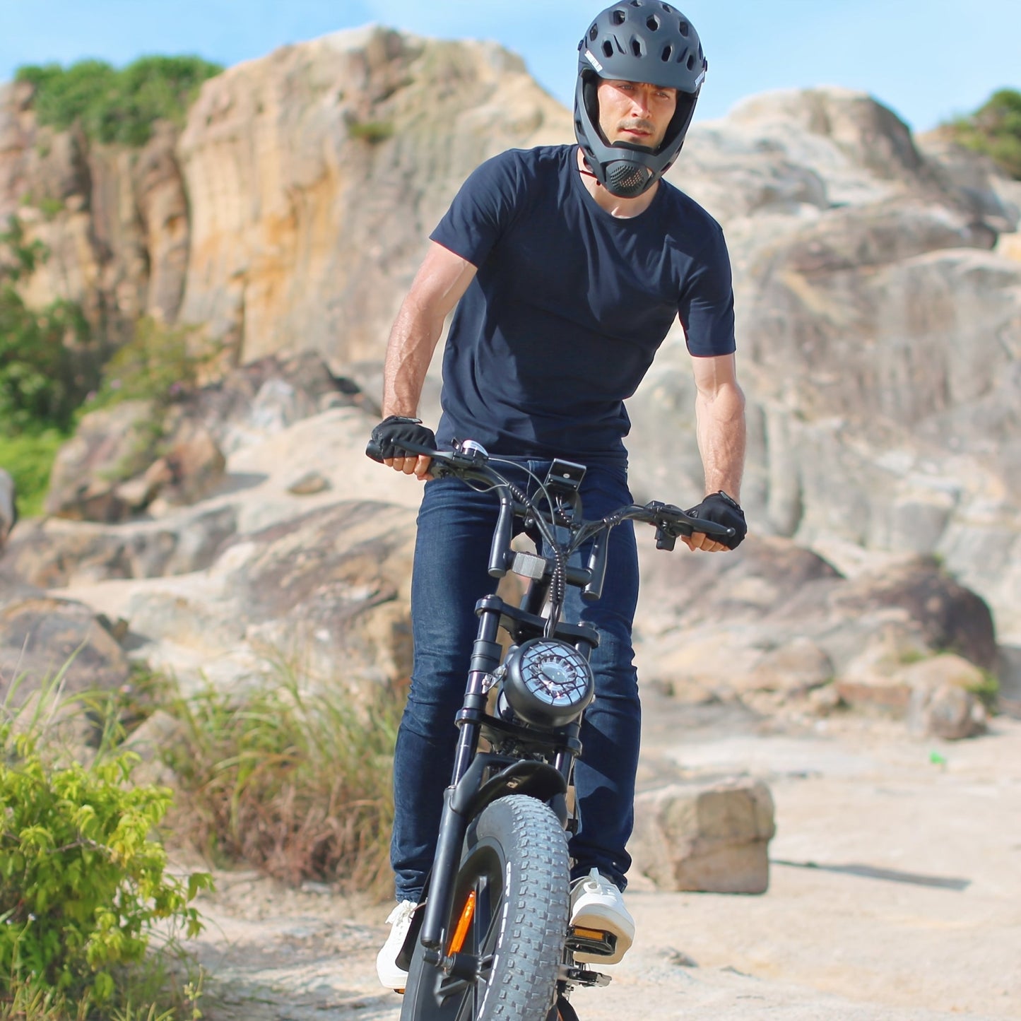 1 - Pedal /Electric Bike - Heavy - Duty All - Terrain 20" Tire Electric Mountain Bike with 740W Motor, 48V 15Ah Removable Battery, 7 - Speed Gear System, Front/Rear Disc Brakes, Global Voltage 100 - 240V, Global Plug Compatibility, All - Walmarkettt.com