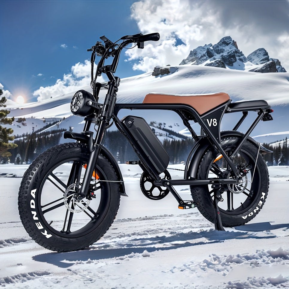 1 - Pedal /Electric Bike - Heavy - Duty All - Terrain 20" Tire Electric Mountain Bike with 740W Motor, 48V 15Ah Removable Battery, 7 - Speed Gear System, Front/Rear Disc Brakes, Global Voltage 100 - 240V, Global Plug Compatibility, All - Walmarkettt.com