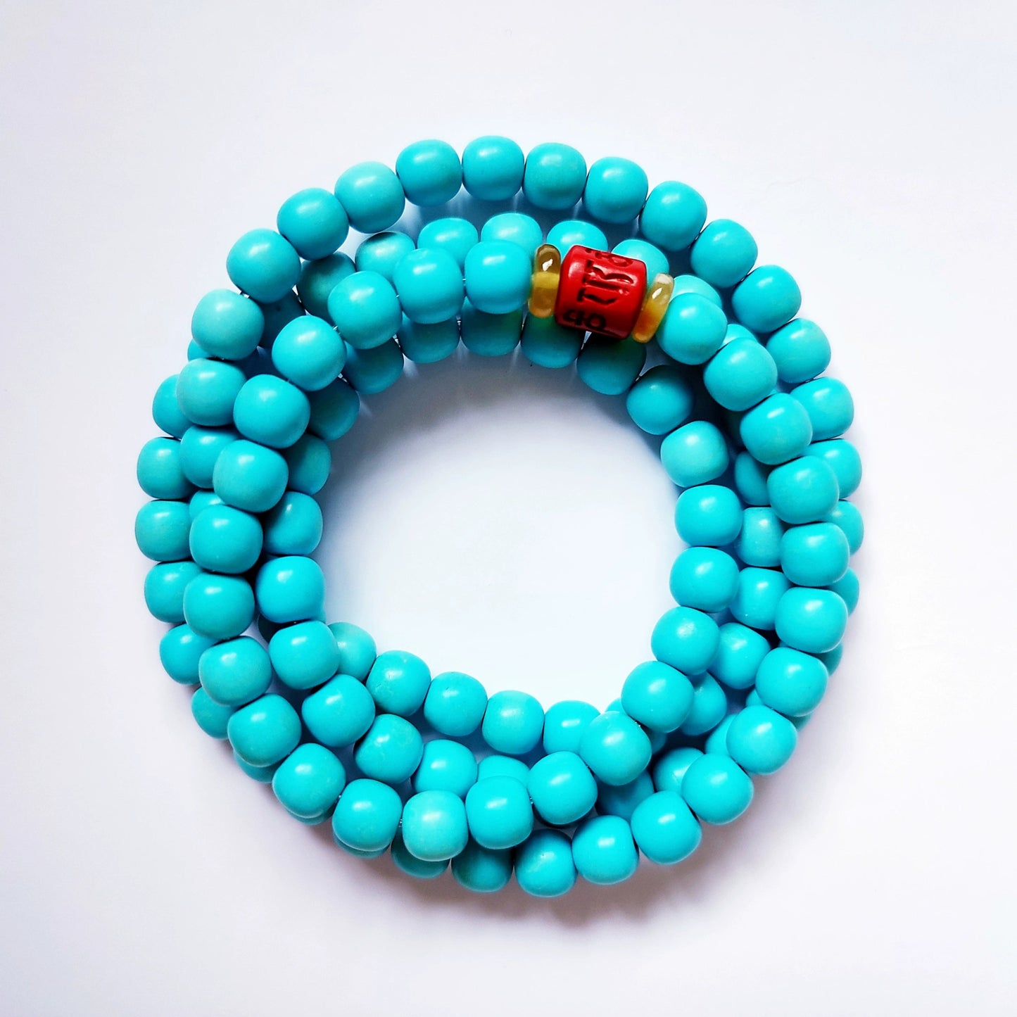 108 PCs Rosary Bracelet Cinnabar Turquoise - Walmarkettt.com
