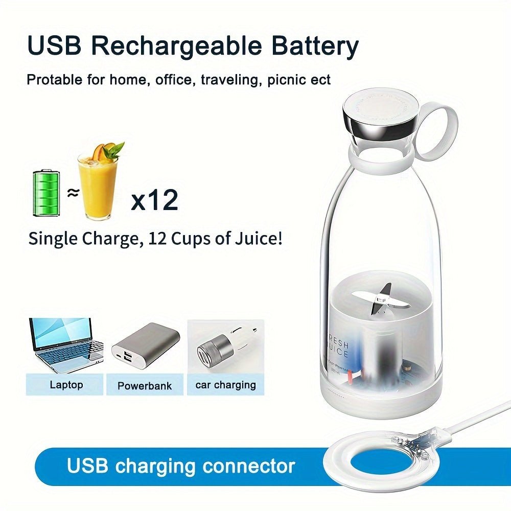 11.83oz Portable Electric Wireless Mini Fruit Blender Juicer - Perfect for On - the - Go! - Walmarkettt.com