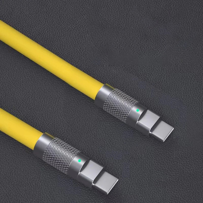120w 6a Super Fast Charge PD Type C Liquid Silicone Cable Quick Charge 1M 2M Usb Cable Usb C to C Charger Cable - Walmarkettt.com