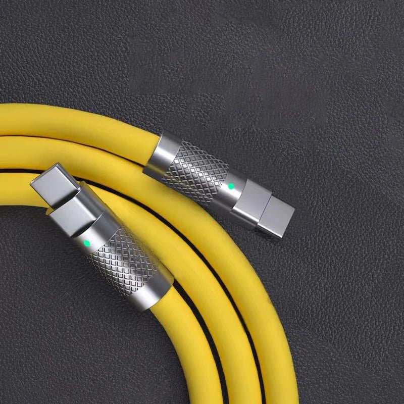 120w 6a Super Fast Charge PD Type C Liquid Silicone Cable Quick Charge 1M 2M Usb Cable Usb C to C Charger Cable - Walmarkettt.com