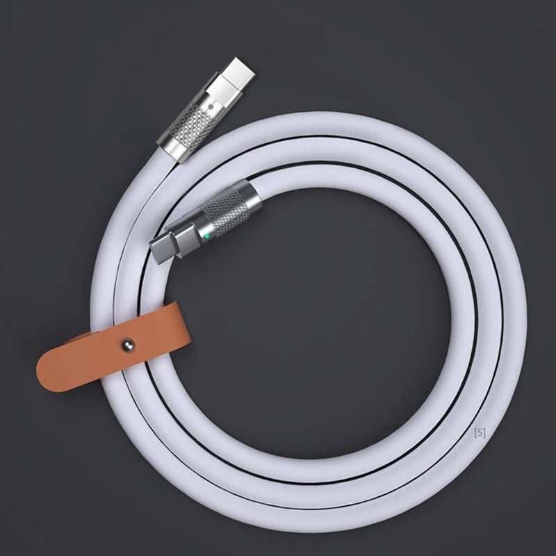 120w 6a Super Fast Charge PD Type C Liquid Silicone Cable Quick Charge 1M 2M Usb Cable Usb C to C Charger Cable - Walmarkettt.com