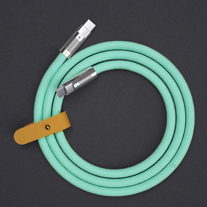120w 6a Super Fast Charge PD Type C Liquid Silicone Cable Quick Charge 1M 2M Usb Cable Usb C to C Charger Cable - Walmarkettt.com