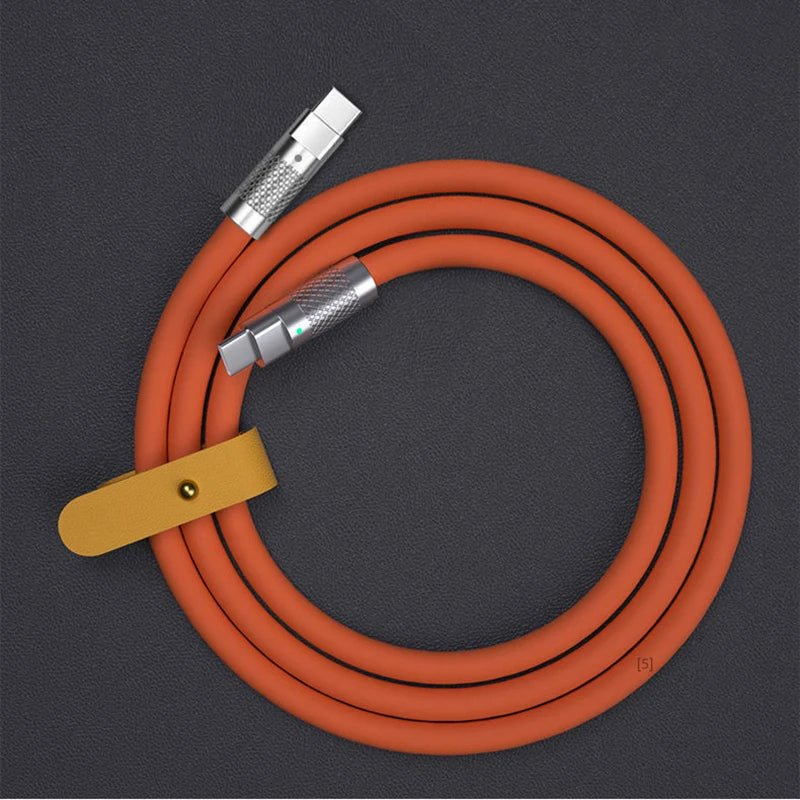 120w 6a Super Fast Charge PD Type C Liquid Silicone Cable Quick Charge 1M 2M Usb Cable Usb C to C Charger Cable - Walmarkettt.com