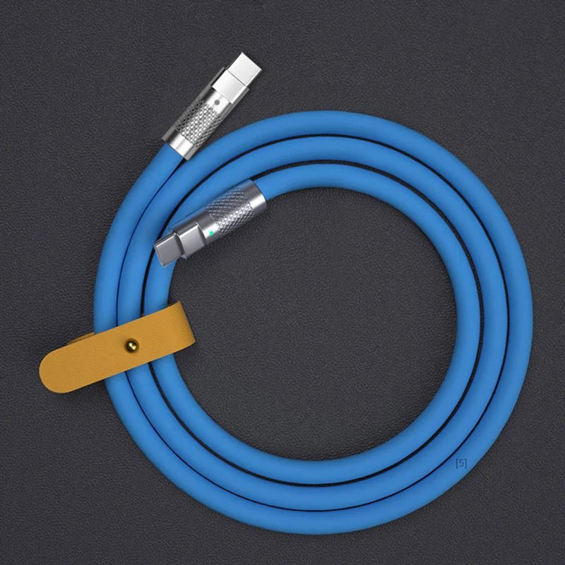120w 6a Super Fast Charge PD Type C Liquid Silicone Cable Quick Charge 1M 2M Usb Cable Usb C to C Charger Cable - Walmarkettt.com