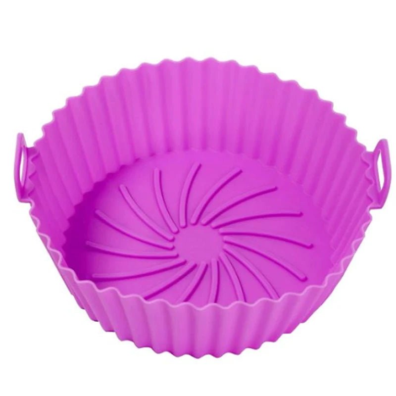 1Pcs Silicone Air Fryer Oven Baking Tray Pizza Fried Chicken Basket Pad Air - fryer Pot Food Plate Reusable Airfryer Pan Liner - Walmarkettt.com