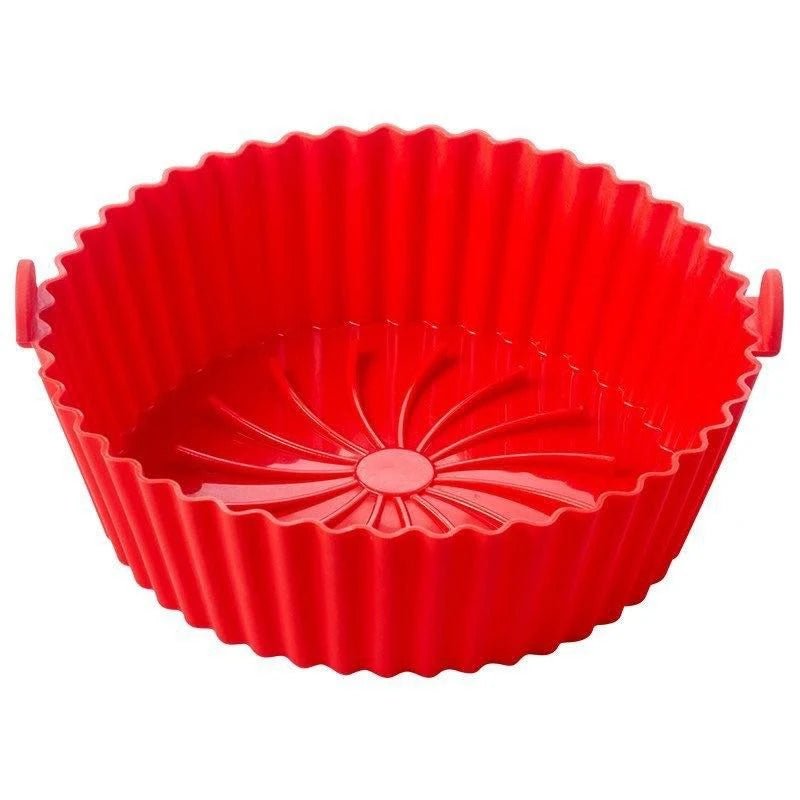 1Pcs Silicone Air Fryer Oven Baking Tray Pizza Fried Chicken Basket Pad Air - fryer Pot Food Plate Reusable Airfryer Pan Liner - Walmarkettt.com