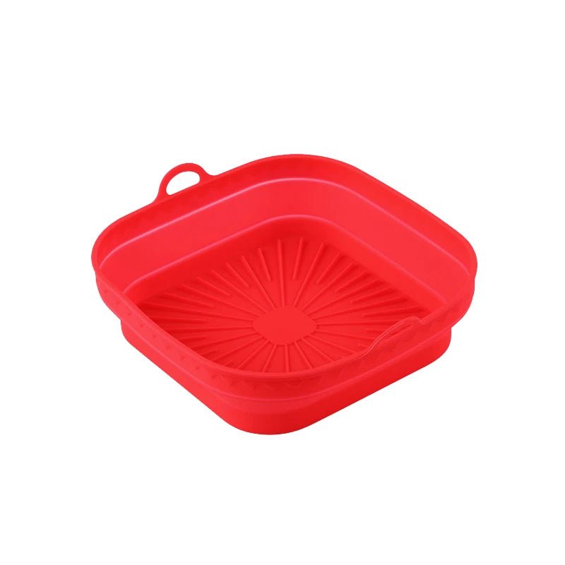 1Pcs Silicone Air Fryer Oven Baking Tray Pizza Fried Chicken Basket Pad Air - fryer Pot Food Plate Reusable Airfryer Pan Liner - Walmarkettt.com