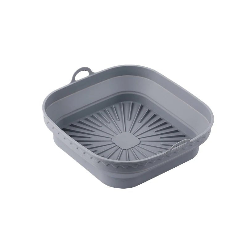 1Pcs Silicone Air Fryer Oven Baking Tray Pizza Fried Chicken Basket Pad Air - fryer Pot Food Plate Reusable Airfryer Pan Liner - Walmarkettt.com