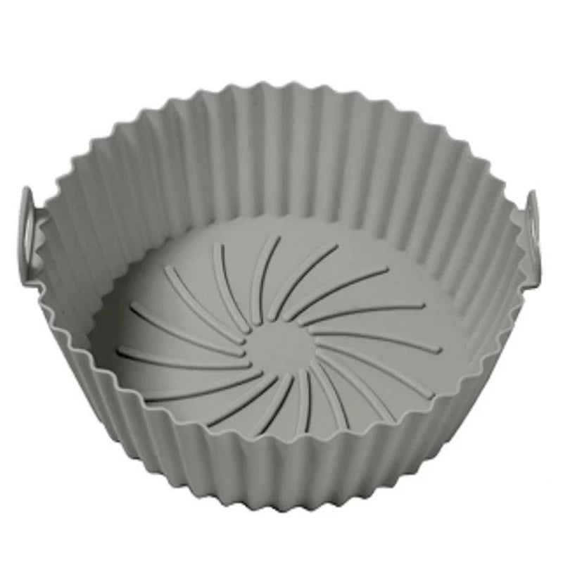 1Pcs Silicone Air Fryer Oven Baking Tray Pizza Fried Chicken Basket Pad Air - fryer Pot Food Plate Reusable Airfryer Pan Liner - Walmarkettt.com