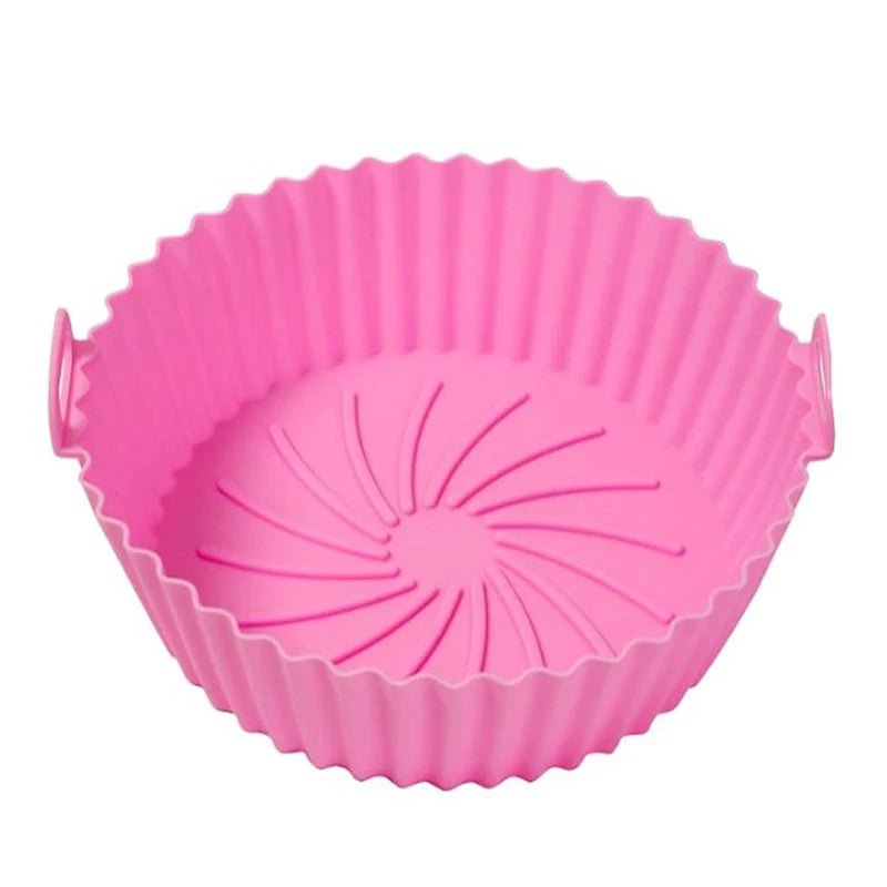 1Pcs Silicone Air Fryer Oven Baking Tray Pizza Fried Chicken Basket Pad Air - fryer Pot Food Plate Reusable Airfryer Pan Liner - Walmarkettt.com