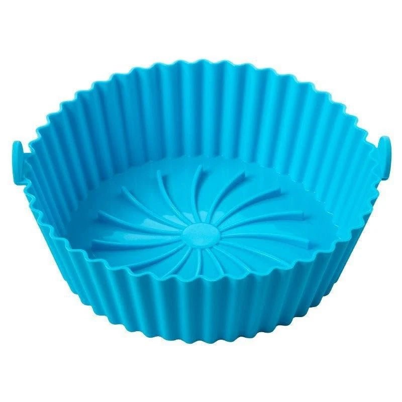 1Pcs Silicone Air Fryer Oven Baking Tray Pizza Fried Chicken Basket Pad Air - fryer Pot Food Plate Reusable Airfryer Pan Liner - Walmarkettt.com