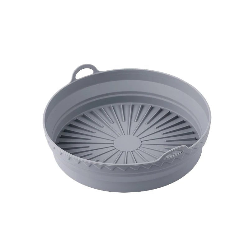 1Pcs Silicone Air Fryer Oven Baking Tray Pizza Fried Chicken Basket Pad Air - fryer Pot Food Plate Reusable Airfryer Pan Liner - Walmarkettt.com