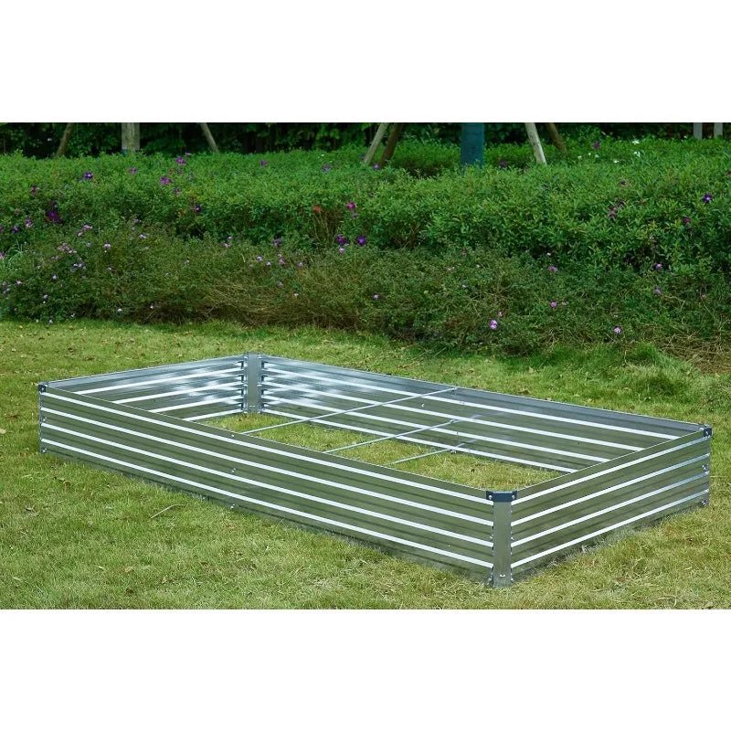 2 Pack 6x3x1FT Galvanized Raised Garden Beds Kit Outdoor Metal Gardening Planter Box For Vegetable Elevated Flower Herbs - Walmarkettt.com