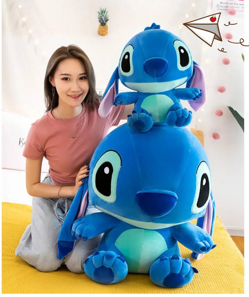20 - 60cm Giant Size Lilo & Stitch Couple Models Cartoon Stuffed Plush Anime Plushs Toys Pendant Toy Pillow Kids Birthday Gift - Walmarkettt.com