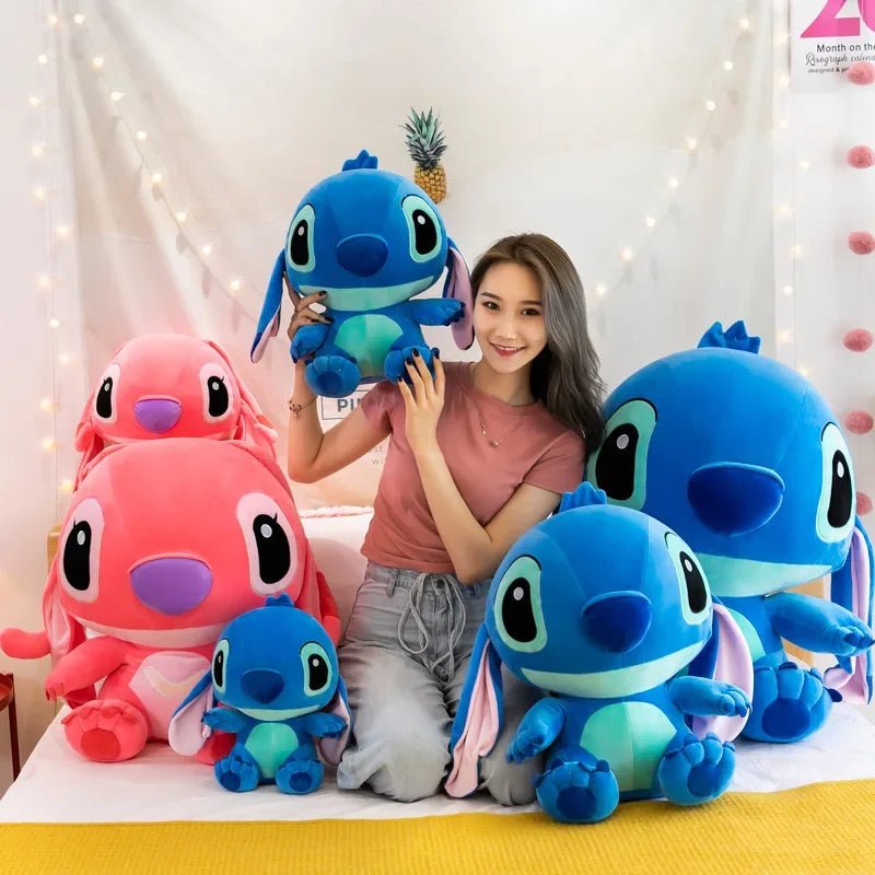 20 - 60cm Giant Size Lilo & Stitch Couple Models Cartoon Stuffed Plush Anime Plushs Toys Pendant Toy Pillow Kids Birthday Gift - Walmarkettt.com