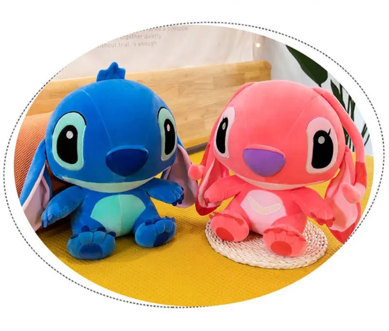 20 - 60cm Giant Size Lilo & Stitch Couple Models Cartoon Stuffed Plush Anime Plushs Toys Pendant Toy Pillow Kids Birthday Gift - Walmarkettt.com