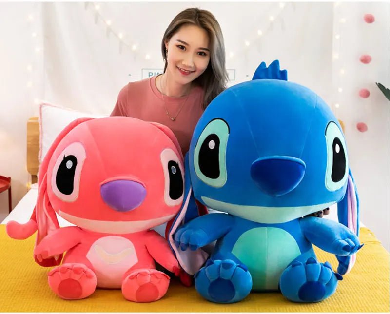 20 - 60cm Giant Size Lilo & Stitch Couple Models Cartoon Stuffed Plush Anime Plushs Toys Pendant Toy Pillow Kids Birthday Gift - Walmarkettt.com