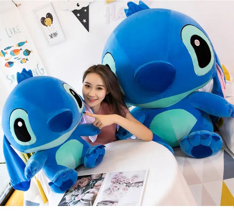 20 - 60cm Giant Size Lilo & Stitch Couple Models Cartoon Stuffed Plush Anime Plushs Toys Pendant Toy Pillow Kids Birthday Gift - Walmarkettt.com