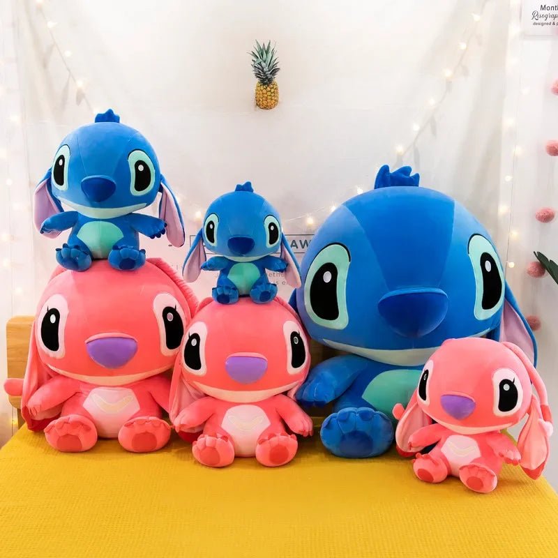 20 - 60cm Giant Size Lilo & Stitch Couple Models Cartoon Stuffed Plush Anime Plushs Toys Pendant Toy Pillow Kids Birthday Gift - Walmarkettt.com
