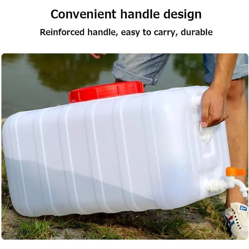 20 Gallon Portable Water Tank With Spigot&Hose, Water Storage Container For Camping, RV, Truck, Emergency Preparedness - Walmarkettt.com