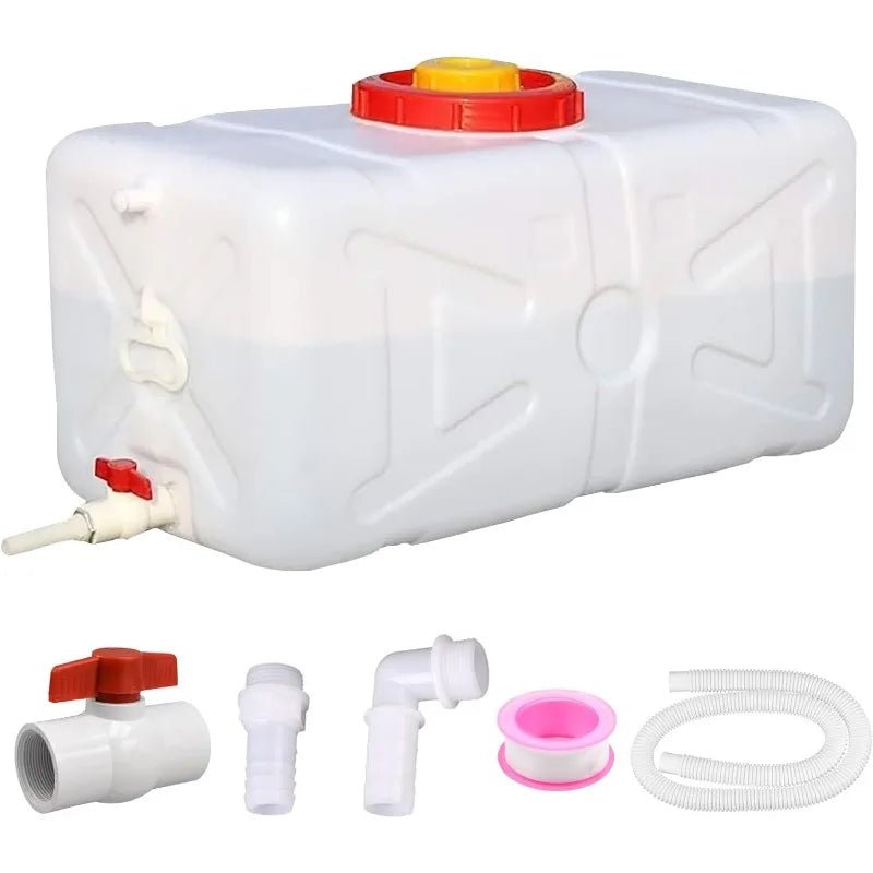 20 Gallon Portable Water Tank With Spigot&Hose, Water Storage Container For Camping, RV, Truck, Emergency Preparedness - Walmarkettt.com