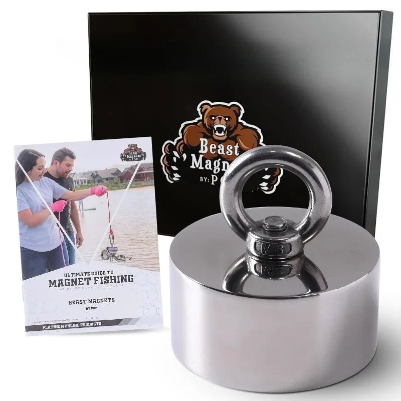2000lb Strong 360 Degree Fishing Magnet For Magnetic Fishing, Strong Heavy Duty Neodymium N52 Magnets For Salvage Treasure - Walmarkettt.com
