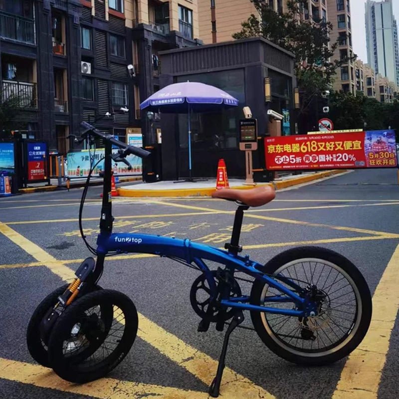 20/16 - inch Dual - Front - Wheel Folding Bike / Inverted Tricycle / Urban Commuter Leisure Bike - Walmarkettt.com
