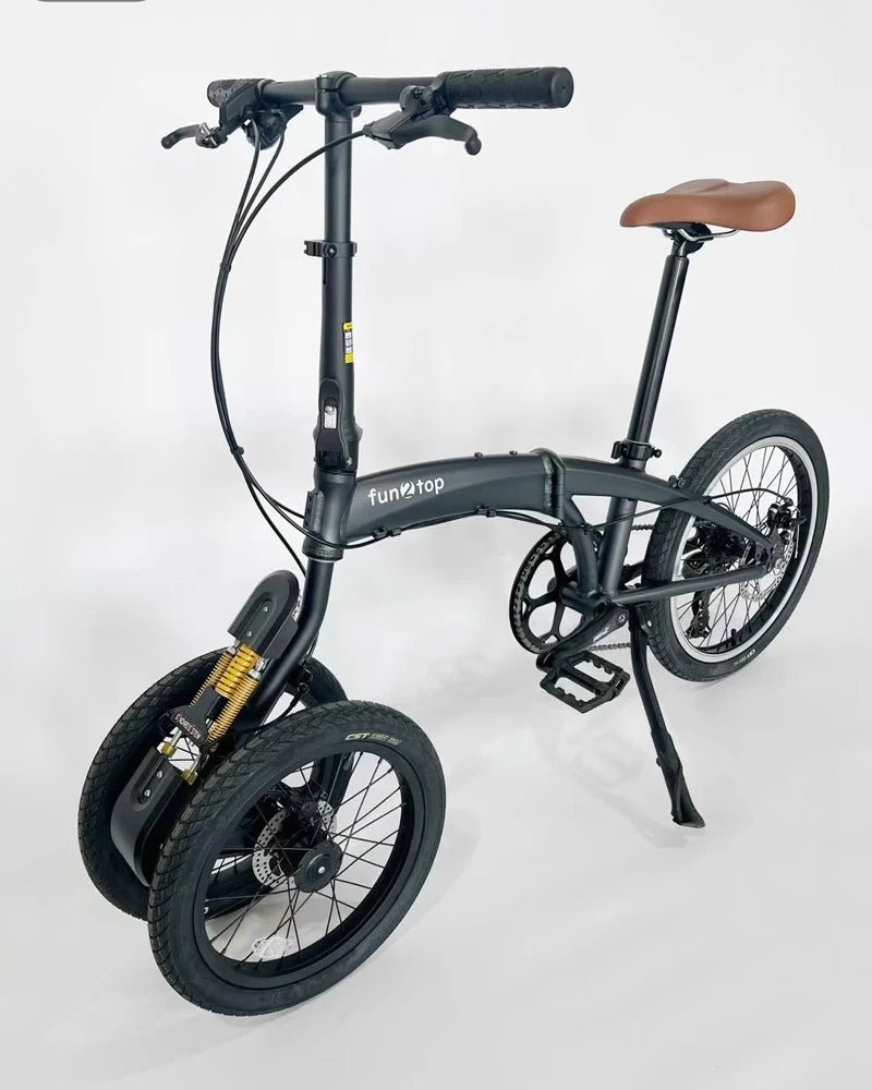 20/16 - inch Dual - Front - Wheel Folding Bike / Inverted Tricycle / Urban Commuter Leisure Bike - Walmarkettt.com