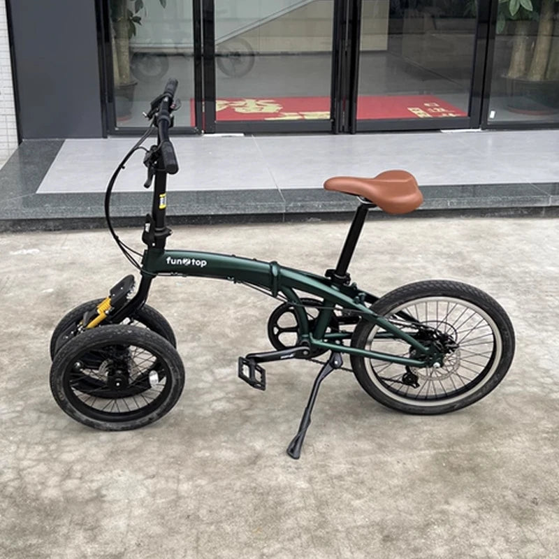 20/16 - inch Dual - Front - Wheel Folding Bike / Inverted Tricycle / Urban Commuter Leisure Bike - Walmarkettt.com
