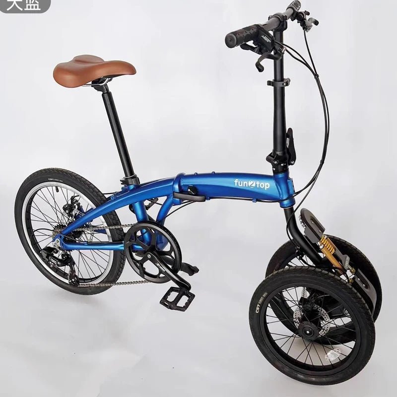 20/16 - inch Dual - Front - Wheel Folding Bike / Inverted Tricycle / Urban Commuter Leisure Bike - Walmarkettt.com