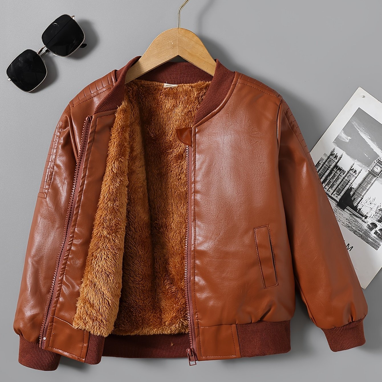 2025 Autumn Winter New Boys' Fleece - Lined Zip - Up Jacket - Walmarkettt.com