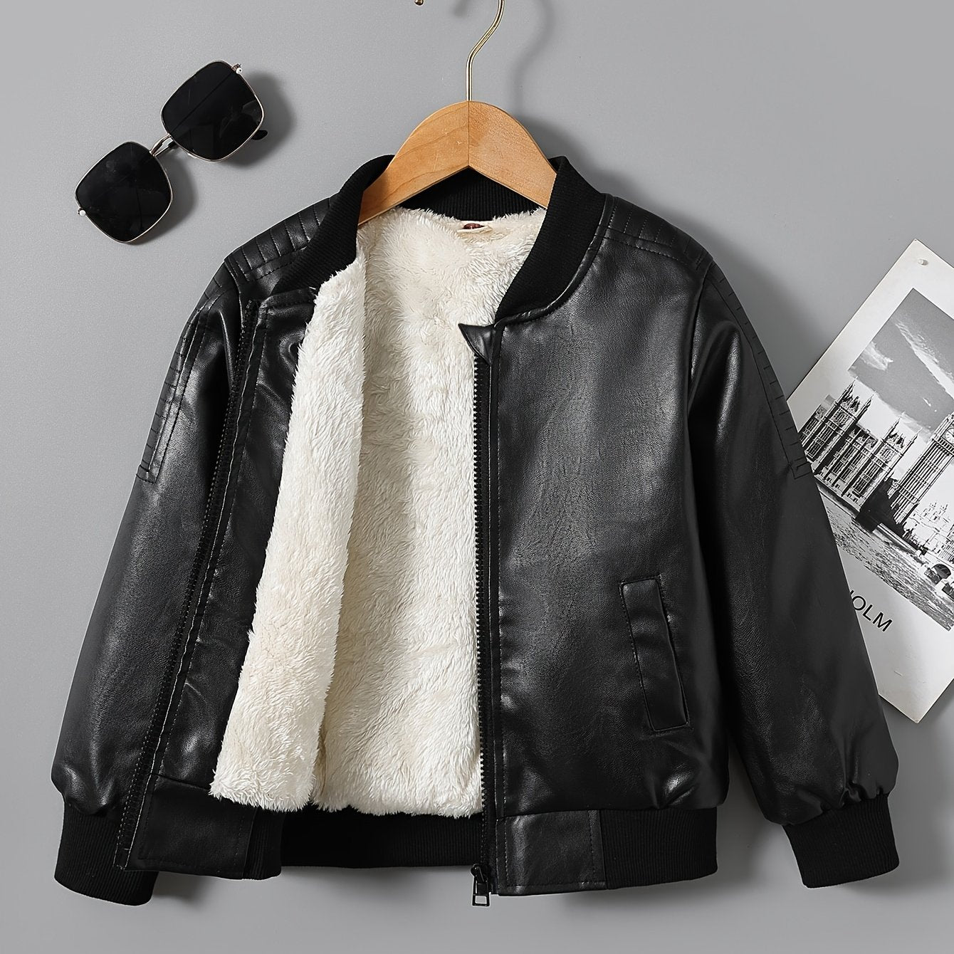 2025 Autumn Winter New Boys' Fleece - Lined Zip - Up Jacket - Walmarkettt.com