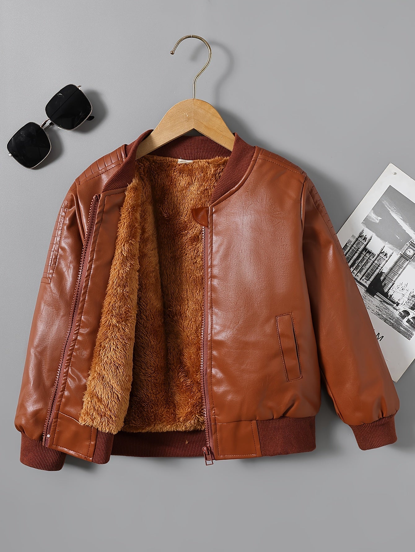 2025 Autumn Winter New Boys' Fleece - Lined Zip - Up Jacket - Walmarkettt.com