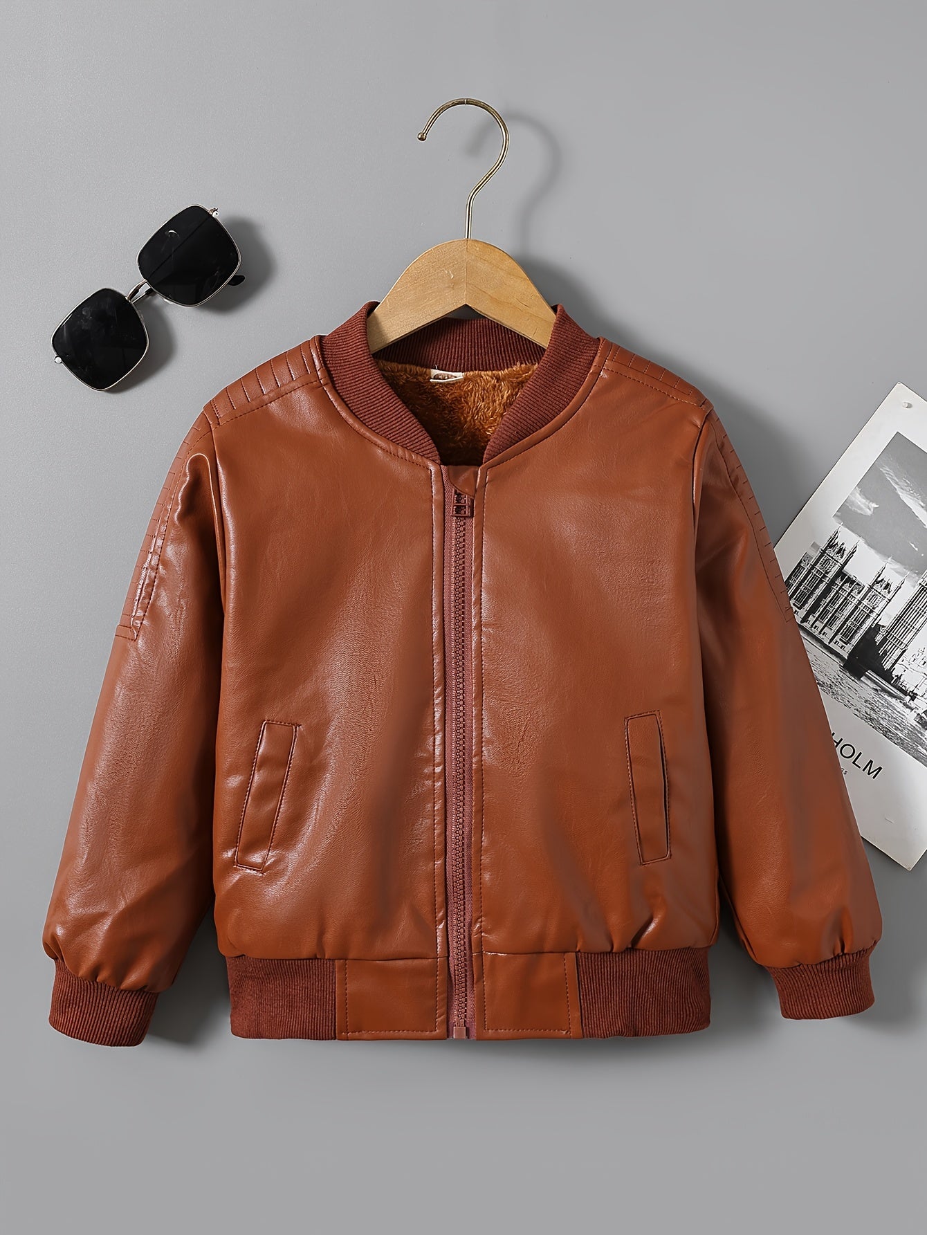 2025 Autumn Winter New Boys' Fleece - Lined Zip - Up Jacket - Walmarkettt.com
