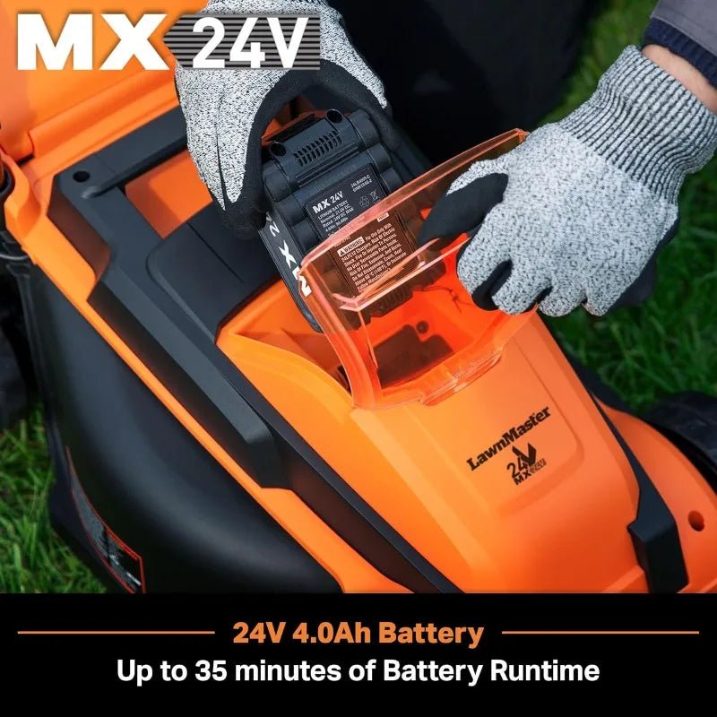 24VMWBL 24V Max 13 - inch Cordless Lawn Mower And Cordless Leaf Blower Combo With 2x4.0Ah Batteries And Charger - Walmarkettt.com