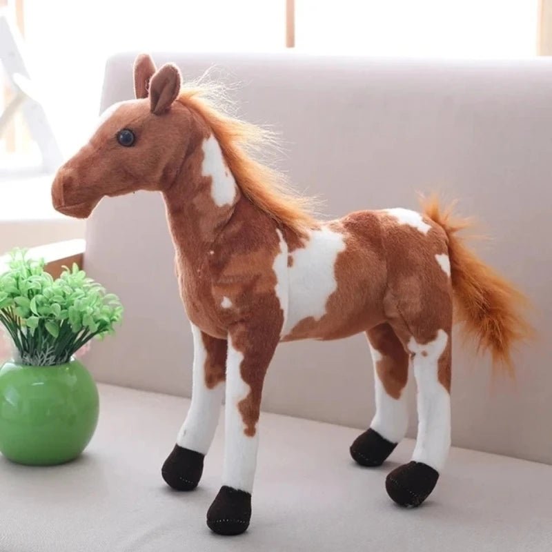 28cm Cute Creative Cartoon Simulation Horse Plush Toy Doll Home Decoration Ornaments Children Kawaii Toy Boyfriend Birthday Gift - Walmarkettt.com