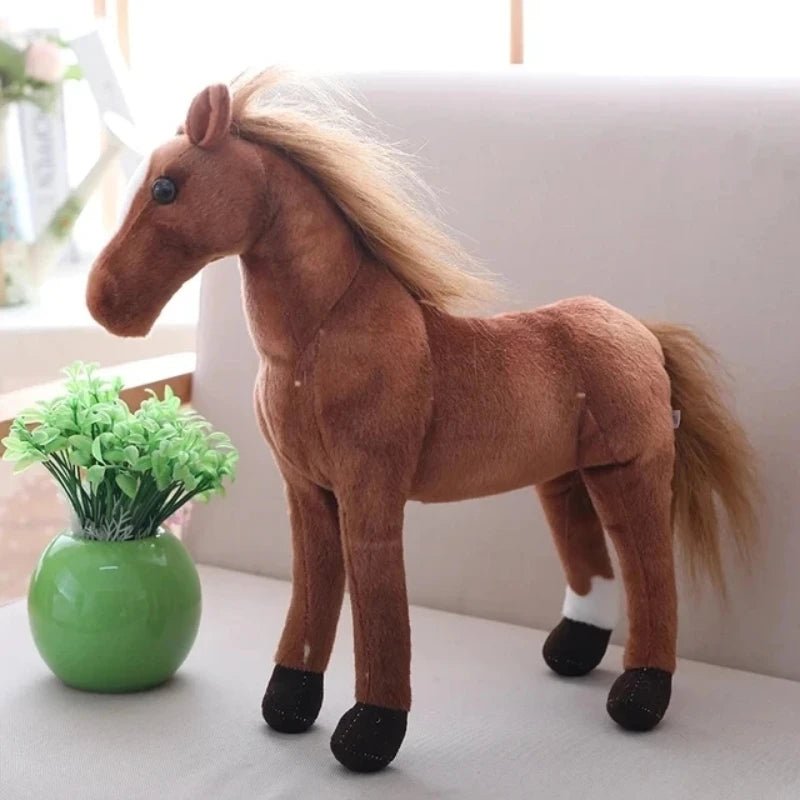 28cm Cute Creative Cartoon Simulation Horse Plush Toy Doll Home Decoration Ornaments Children Kawaii Toy Boyfriend Birthday Gift - Walmarkettt.com