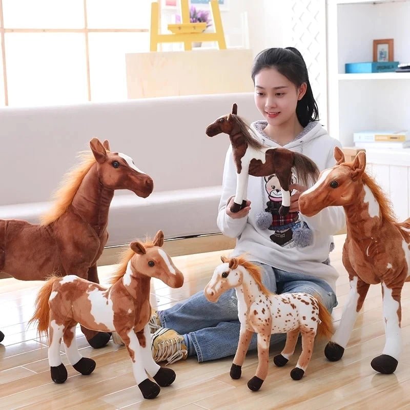 28cm Cute Creative Cartoon Simulation Horse Plush Toy Doll Home Decoration Ornaments Children Kawaii Toy Boyfriend Birthday Gift - Walmarkettt.com