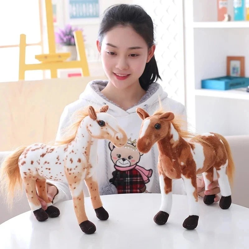 28cm Cute Creative Cartoon Simulation Horse Plush Toy Doll Home Decoration Ornaments Children Kawaii Toy Boyfriend Birthday Gift - Walmarkettt.com