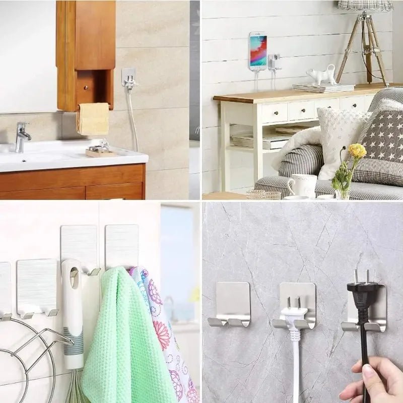 2pcs Razor Holder Stainless Steel Men Shaving Shaver Razor Stand Shelf Shaving Razor Storage Rack Bathroom Hook Organizer - Walmarkettt.com