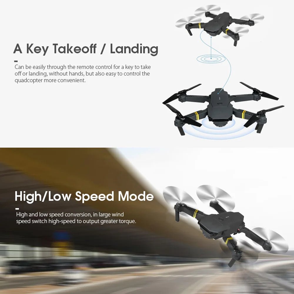 4K HD Dual Camera RC FPV WiFi Portable Wide Angle Foldable Quadcopter Drone - Walmarkettt.com