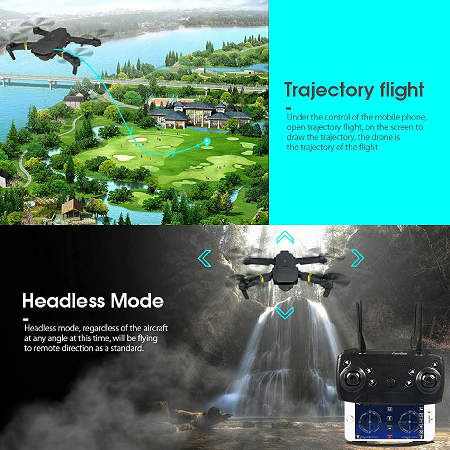 4K HD Dual Camera RC FPV WiFi Portable Wide Angle Foldable Quadcopter Drone - Walmarkettt.com