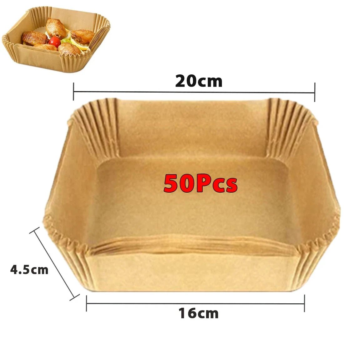 50/100Pcs Air Fryer Disposable Paper Non - Stick Airfryer Baking Papers Round Air - Fryer Paper Liners Paper Kitchen Accessories - Walmarkettt.com