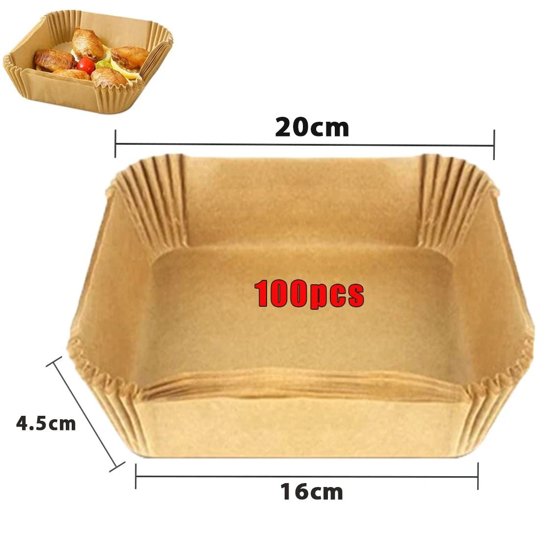 50/100Pcs Air Fryer Disposable Paper Non - Stick Airfryer Baking Papers Round Air - Fryer Paper Liners Paper Kitchen Accessories - Walmarkettt.com