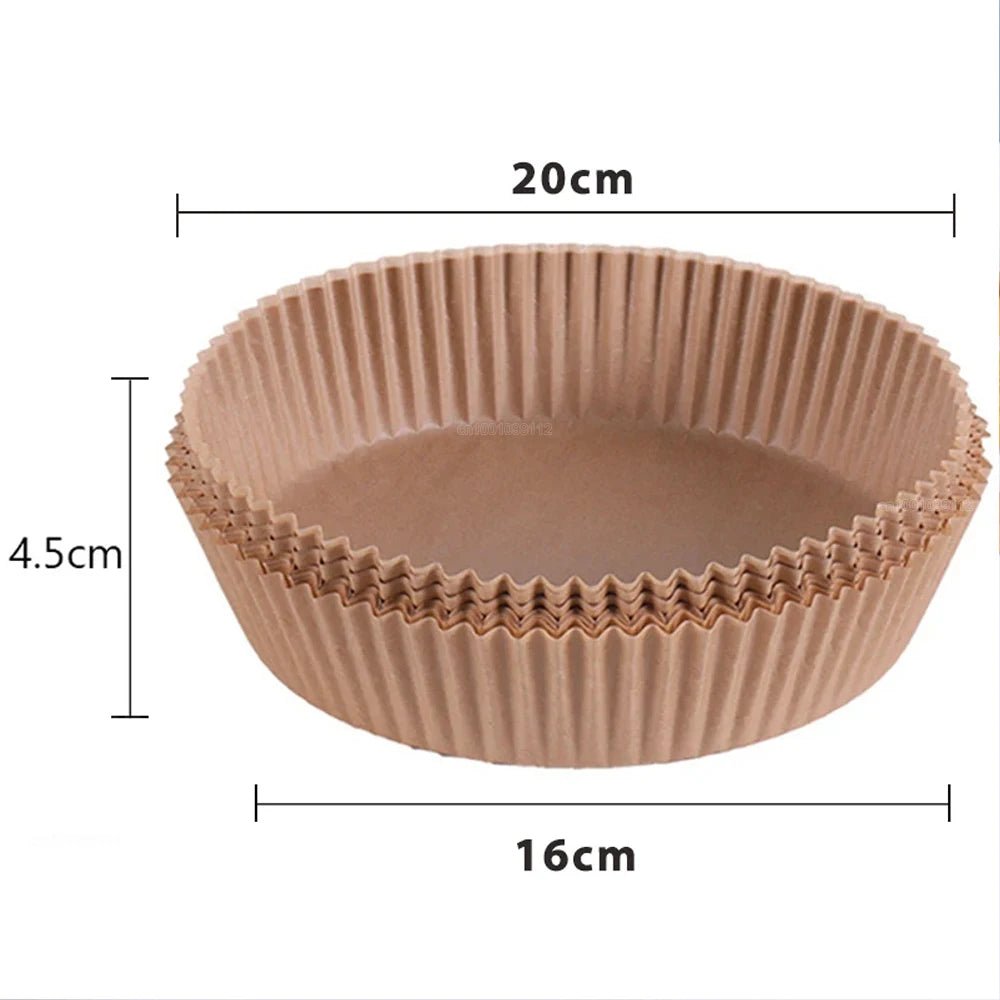 50/100Pcs Air Fryer Disposable Paper Non - Stick Airfryer Baking Papers Round Air - Fryer Paper Liners Paper Kitchen Accessories - Walmarkettt.com