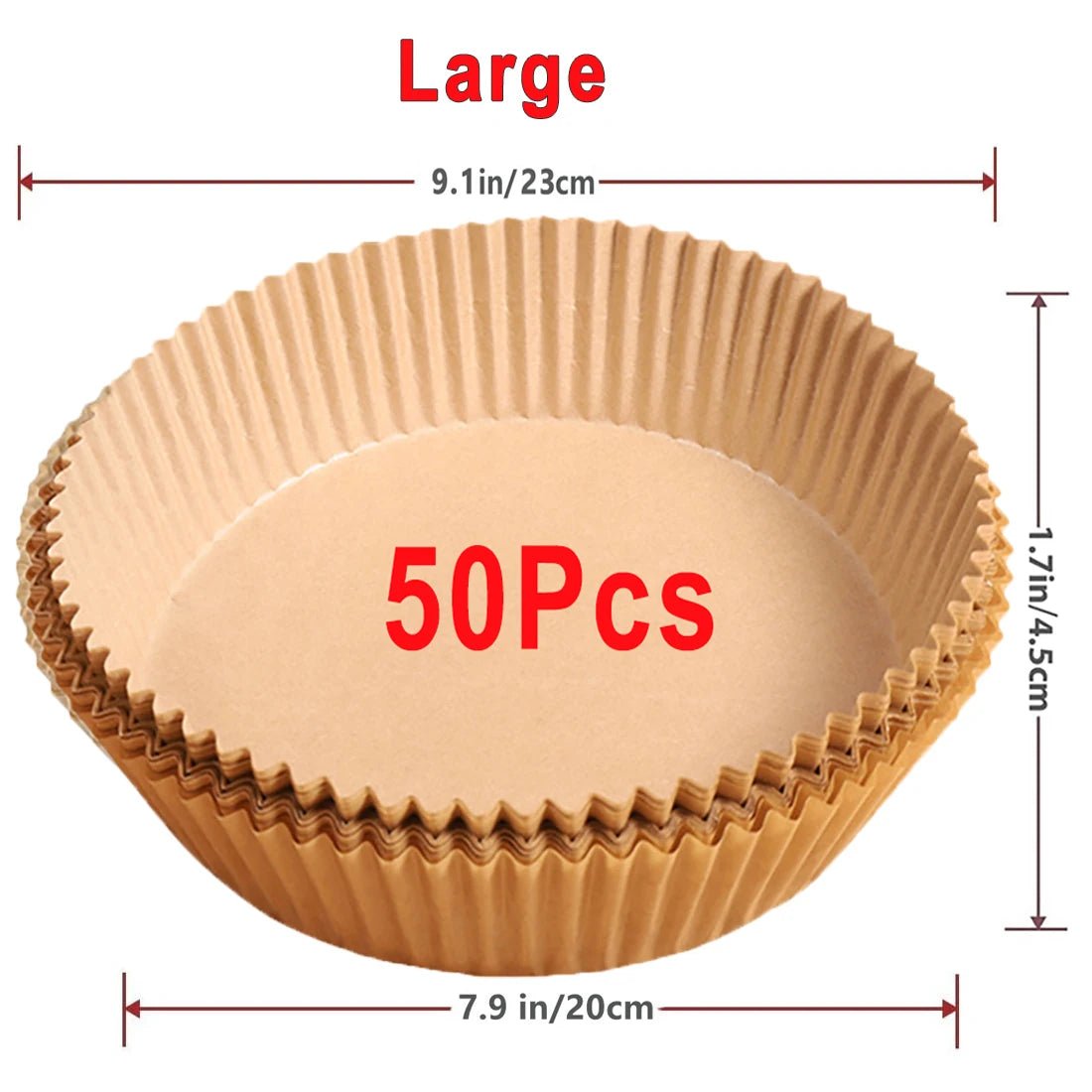 50/100Pcs Air Fryer Disposable Paper Non - Stick Airfryer Baking Papers Round Air - Fryer Paper Liners Paper Kitchen Accessories - Walmarkettt.com