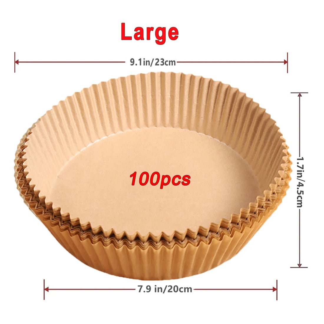 50/100Pcs Air Fryer Disposable Paper Non - Stick Airfryer Baking Papers Round Air - Fryer Paper Liners Paper Kitchen Accessories - Walmarkettt.com